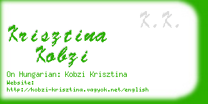krisztina kobzi business card